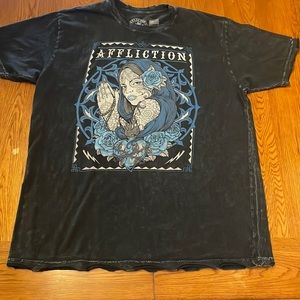 Black 3 xl mens Affliction shirt